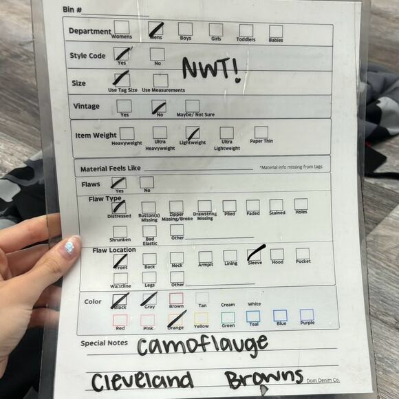 NWT Foco NFL Cleveland Browns Black Gray Mens M Center Logo Pullover Camo Hoodie - Picture 13 of 13